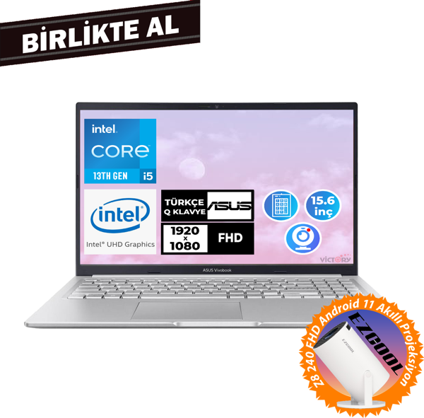 Asus Vivobook i5-13420H 16GB 512GB SSD 15.6" FHD Freedos + Projeksiyon X1502VA-NJ871 027 - Image 1
