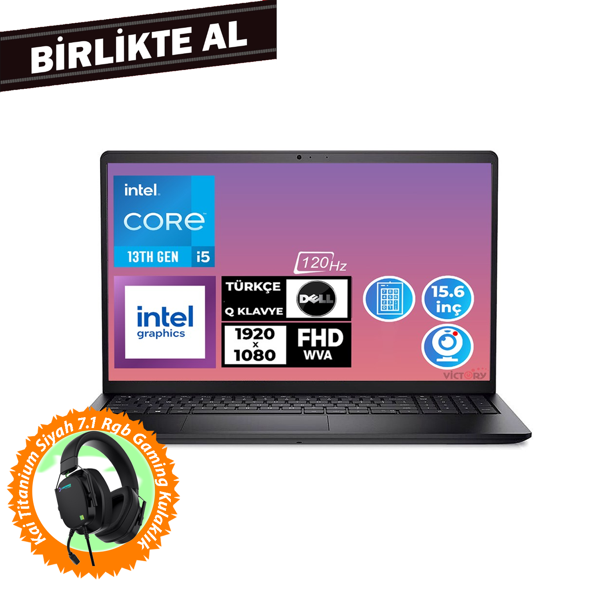 Dell Vostro 3530 i5-1334U 32GB 512GB SSD 15.6" FHD Ubuntu + Gaming Kulaklık N3404PVNB3530U 021 - Image 1