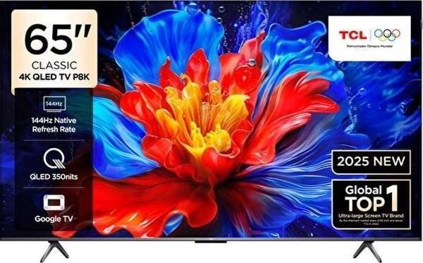 TCL 65P8K 4K UHD QLED 65" 144HZ GOOGLE TV - Image 1