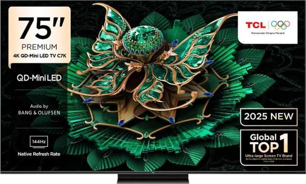 TCL 75C7K 4K UHD QD-MINILED 75" 144HZ GOOGLE TV - Image 1