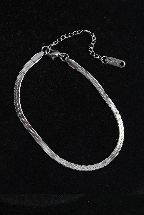 Bakımlı Erkek için Silver Çelik İtalyan Tasarımlı Bileklik - Image 1