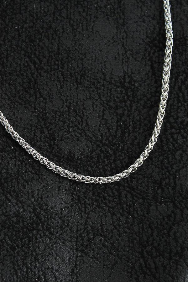 Bakımlı Erkek için Silver Çelik Örgü Zincir Stil Kolye - Image 1