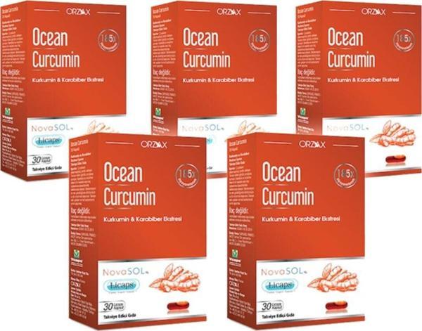 Ocean Curcumin 30 Kapsül X5 Adet - Kurkumin Ve Karabiber Ekstresi - Image 1
