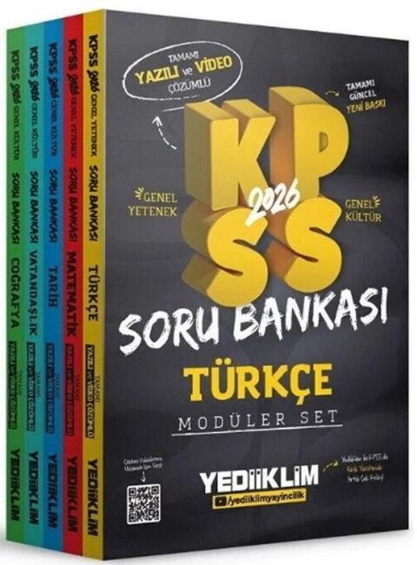 2026 KPSS Genel Yetenek Genel Kültür Soru Bankası Modüler Set Yediiklim Yayınları - Yediiklim Yayınları - Image 1