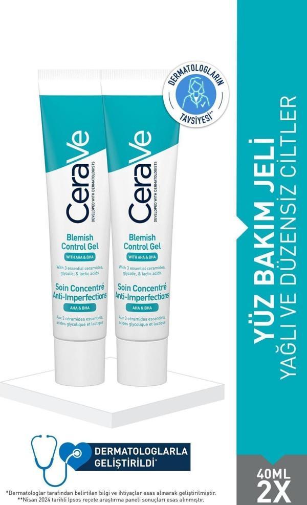 CeraVe Yağlı Ve Düzensiz Cilter Için Yüz Bakım Jeli 40 Ml 2 Adet - Image 1