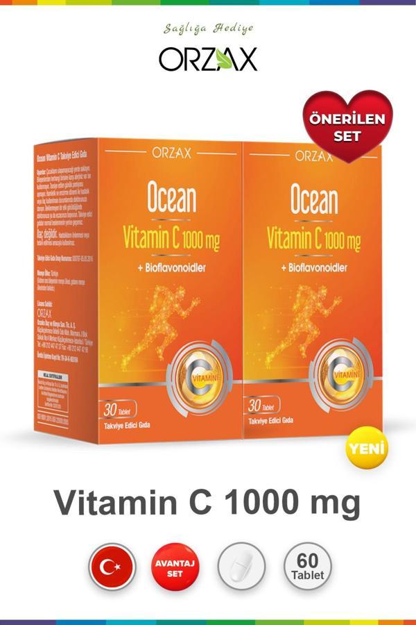 Ocean Vitamin C 1000 mg 30 Tablet 2 Adet - Image 1