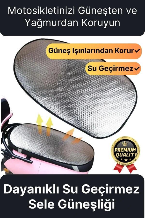 Özel Üretim Alüminyum Koltuk Kılıfı Dayanıklı Lastikli Su Geçirmez Motor Sele Güneşliği 60 cm x35 cm - Image 1