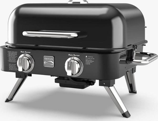 Kenmore KT-R40003-BK Gazlı 2 Ocaklı Masa Üstü Barbekü – Siyah - Image 1
