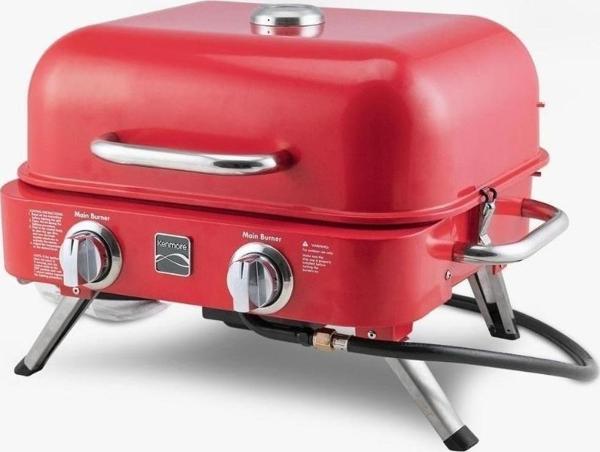 Kenmore KT-R40003-RD Gazlı 2 Ocaklı Masa Üstü Barbekü – Kırmızı - Image 1