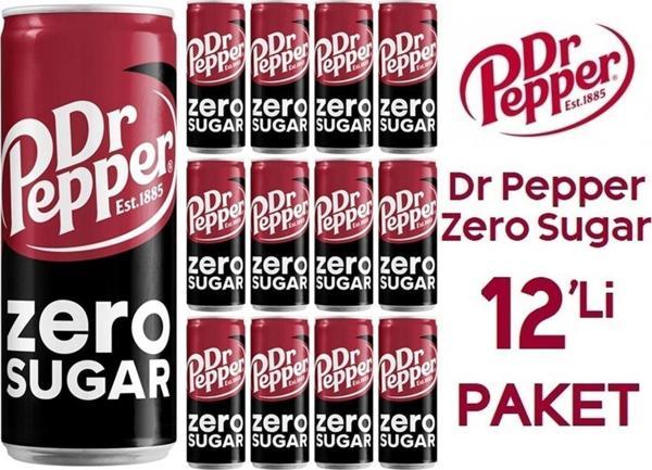 Dr. Pepper Zero Sugar 330ml 12'li paket - Image 1