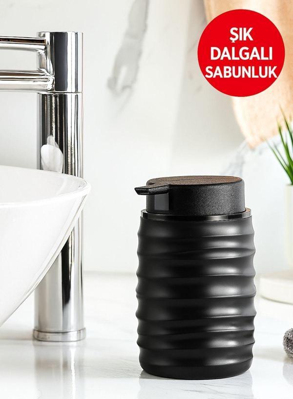 Mutfak ve Banyo İçin Şık Tasarımlı Sabunluk Siyah - Image 1