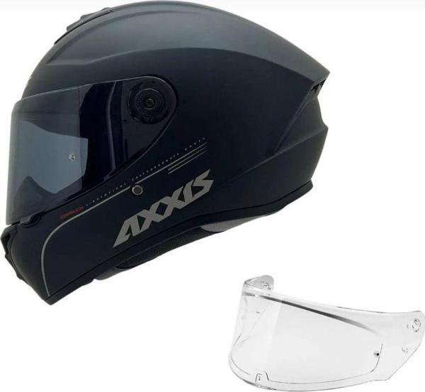 Motosiklet Draken S Solid Mat Siyah V.2 Motor Kaskı Çift Vizörlü - Image 1
