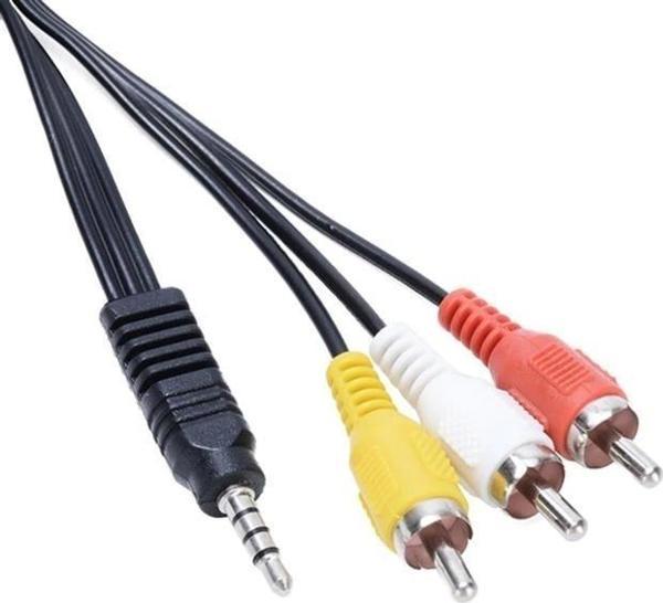 Uydu Alıcısı Av Kablo 3.5 Mm Stereo E / 3 RCA Kablo 1,2 Metre Kısa Jack - Image 1