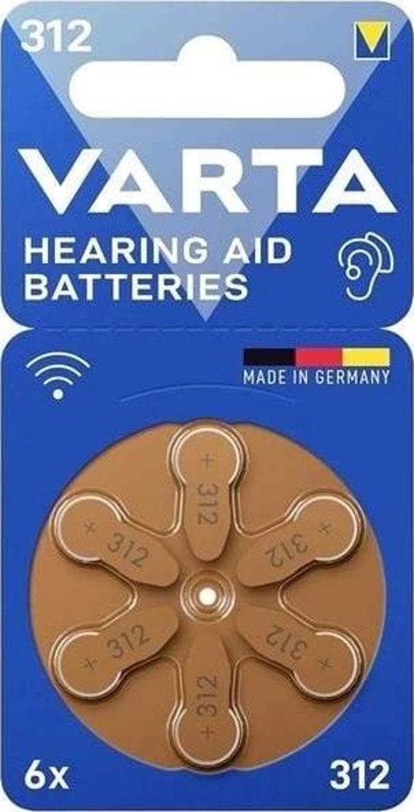 Varta 312 Numara Kulaklık İşitme Cihazı Pili (6'lı Paket) - Image 1