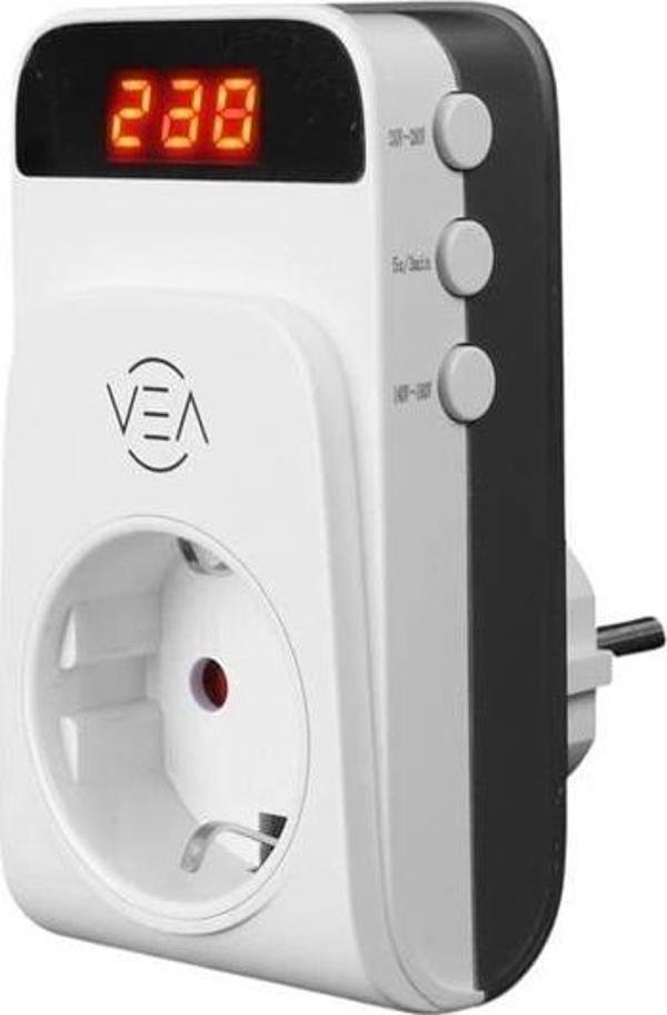 Vea VE-25530 15A 3520W Tekli Dijital Göstergeli Akım Korumalı Priz Aşırı Yüksek Gerilim - Image 1