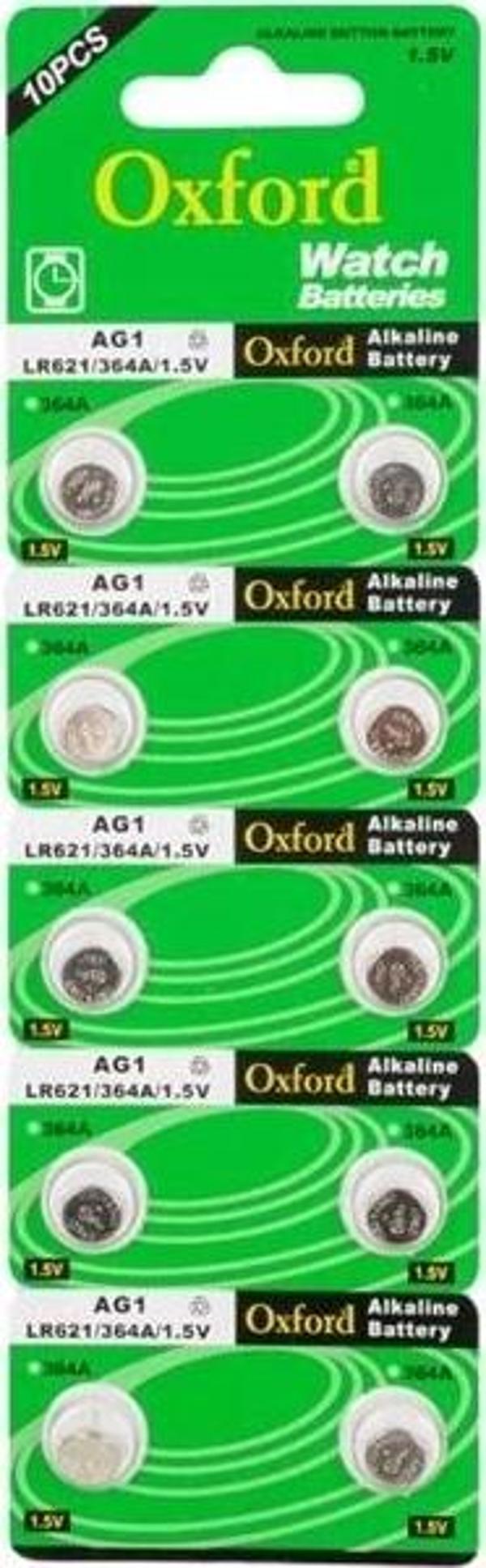Oxford AG1 LR621 Alkalin 10'lu Saat Pili - Oxford - Image 1