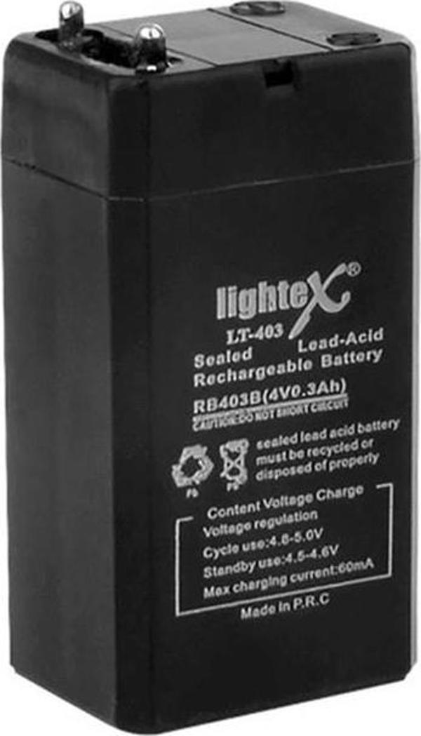 Lightex LT-403 4 Volt 0.3 Amper Akü - Image 1