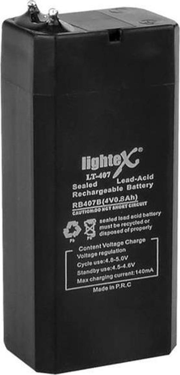 Lightex LT-407 4 Volt 0.8 Amper Akü - Image 1