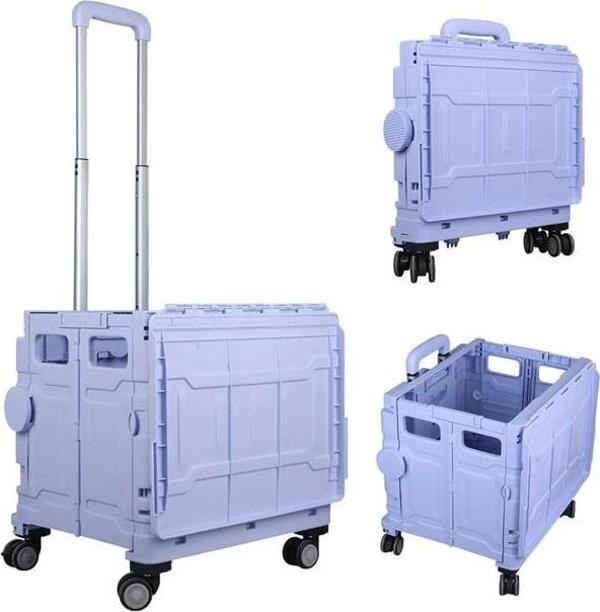 Sunup SN-26967 Katlanabilir Market Pazar Kamp Tekerlekli Alışveriş Arabası 60KG Kapasiteli - Image 1