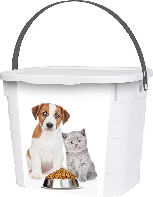 Herevin 7,3 lt Köpek & Kedi Desenli Mama Kutusu 219 mm x 270 mm x 212 mm - Image 1