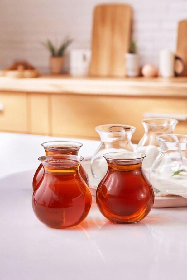 Perotti Mercan 6'lı Borosilikat Çay Bardağı Set 210 ml - Image 1