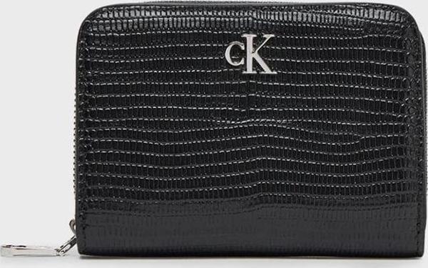 Calvin Klein Jeans Lizard Embossed Leat Kadın Siyah Cüzdan LV04F1067G-UB1 - Image 1