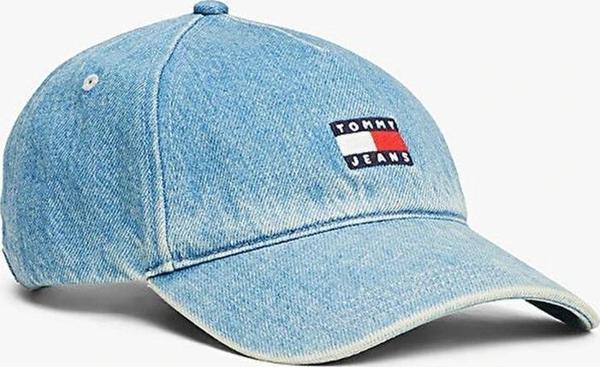 Tommy Jeans Heritage Kadın Mavi Kot Şapka AW0AW175820GY - Image 1