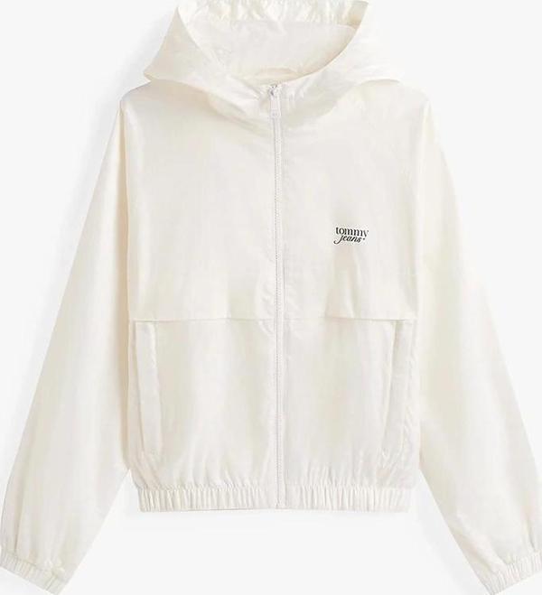Tommy Jeans Script Kadın Beyaz Yağmurluk DW0DW20952YBL - Image 1