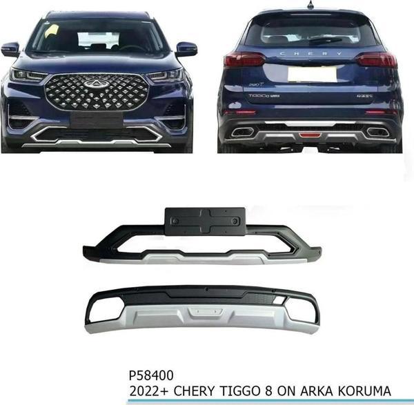 Sangini Auto Chery Tiggo 8 2022-2023 Ön Arka Difüzör Tampon Koruma - Image 1