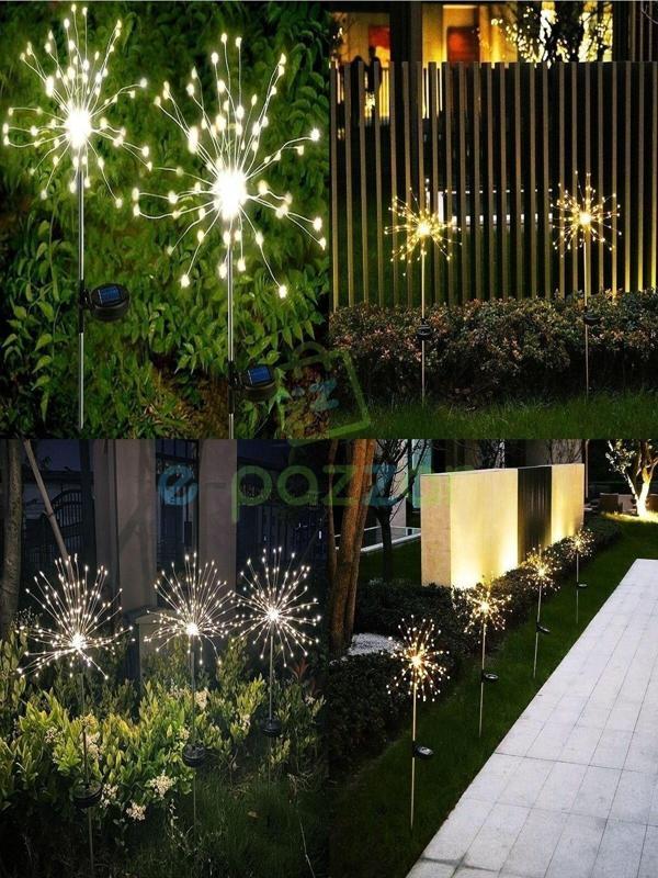 150 Led Bakır Tel Model Fonksiyonlu Çubuk Saplama Solar Panelli Led Aydınlatma - Image 1