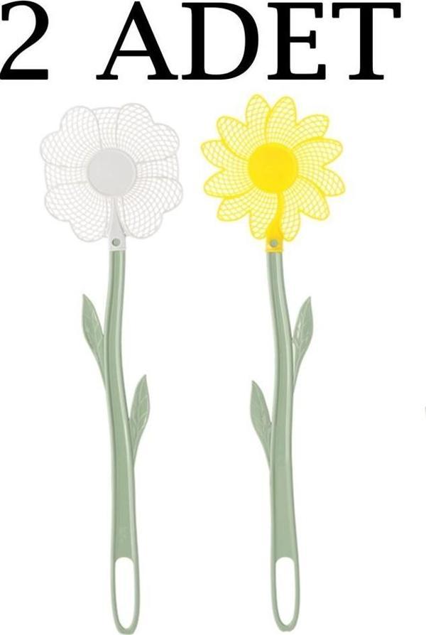 2 Adet Plastik Esnek Sineklik Sinek Öldüreceği Avlayacağı Sinek Raketi Kovucu - Image 1