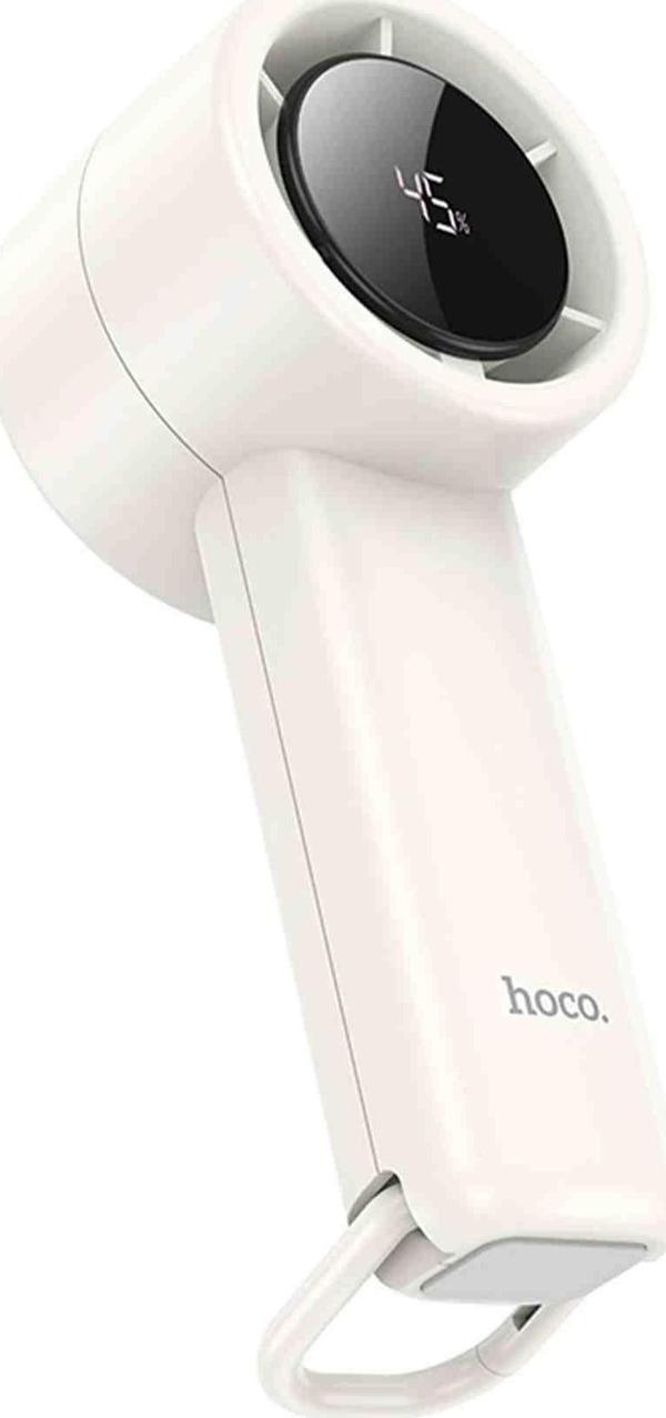 Hoco HX63 Fashion Dijital Göstergeli Yüksek Hızlı El Tipi ve Masaüstü Soğutucu Fan - Image 1