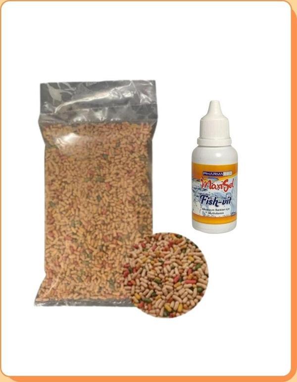 Pond Stick Karışık Japon Balığı Yemi 250Gr + Fish-Vit Balık Vitamini - Image 1