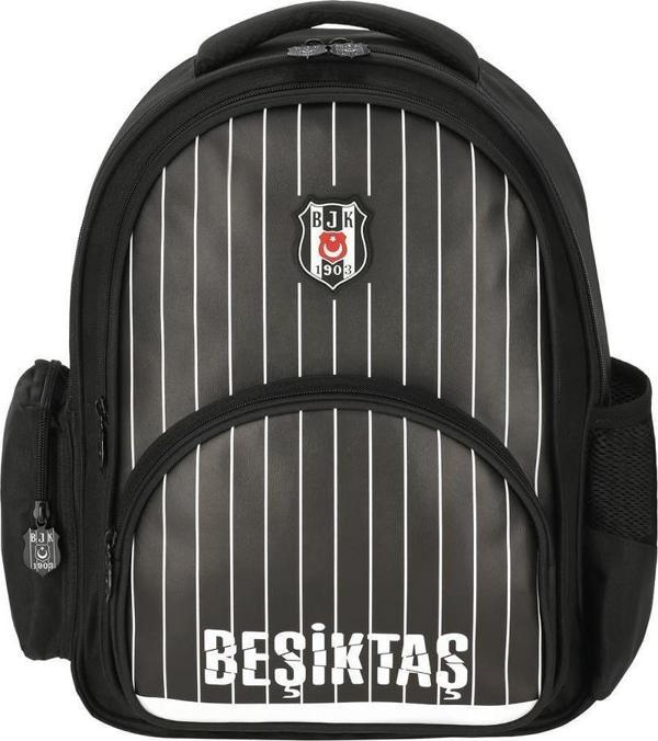 Me Okul Sırt Çantası Beşiktaş Me Team İnce Çubuk Desenli Suni Deri 25352 - Image 1