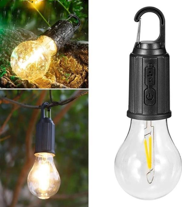 Şarj Olabilen 3 Farklı Mod Led'li Kendiliğinden Asma Kancalı Kamp,dış Cephe Lambası - Image 1