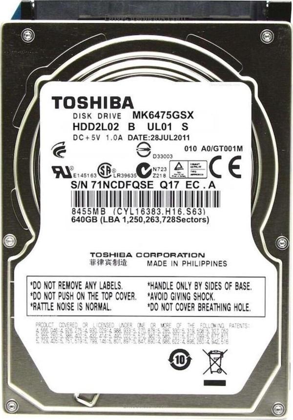 Toshiba Mobile Hdd - 640 Gb 5400 Rpm Sata Iı 3 Gb/Sn 8 Mb Önbellek 2,5 İnç - Image 1