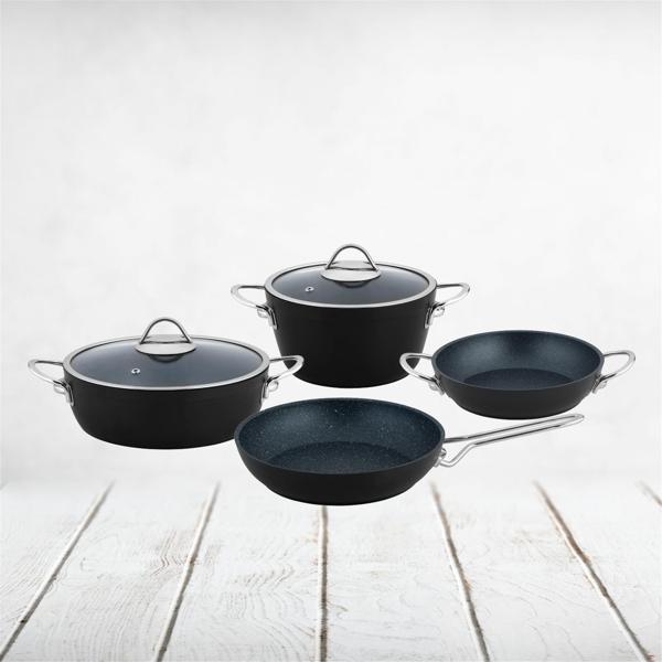 Chef Rubenıs Bestcook Luxury 7 Parça Tencere Seti Siyah Rc100 - Image 1