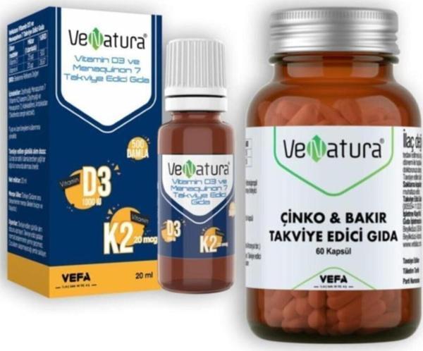 Venatura Çinko Bakır + D3 K2 Damla 20 Ml - Image 1