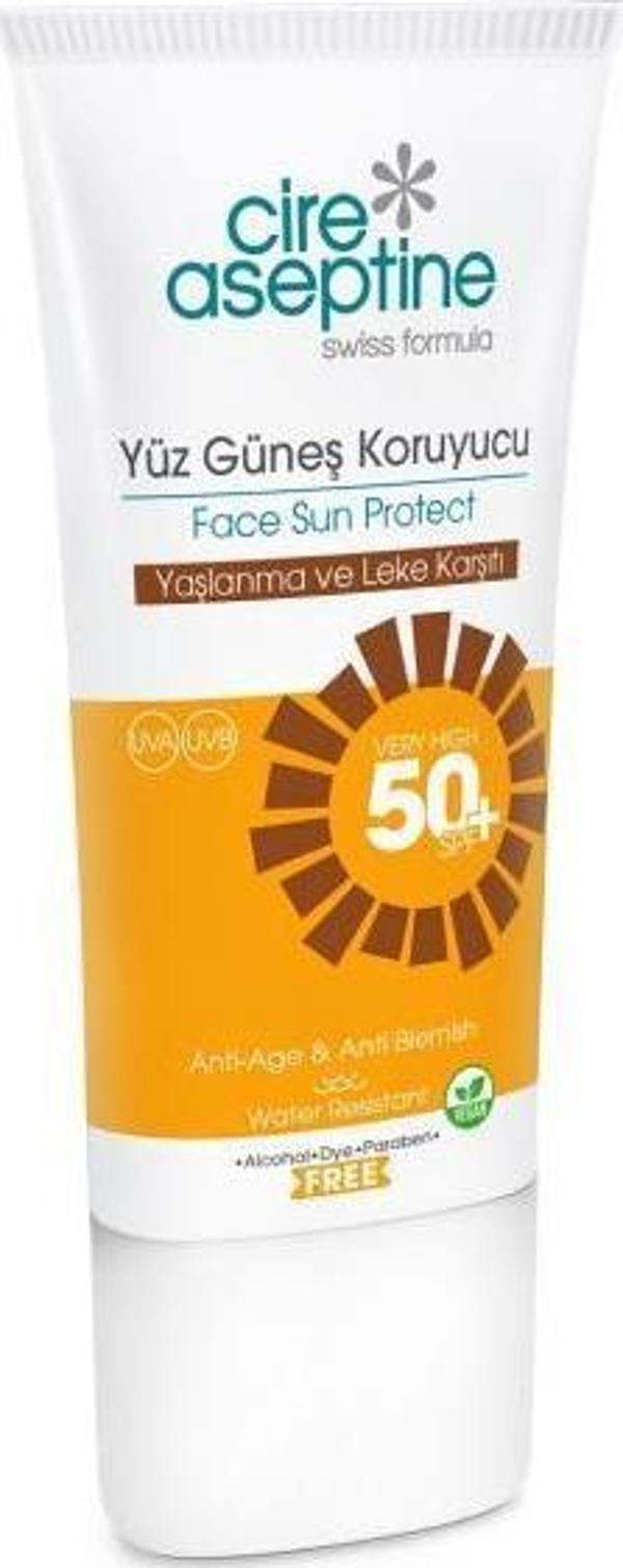 Cire Aseptine Yüz Güneş Koruyucu Yaşlanma ve Leke karşıtı 50 SPF 50 ml - Image 1