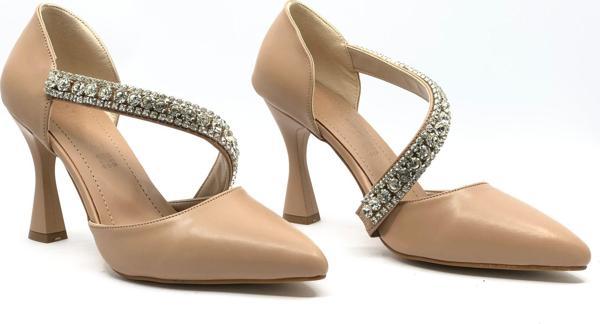 Mehtap Taş Detaylı Kadın Topuklu Ayakkabı Stiletto - Image 1