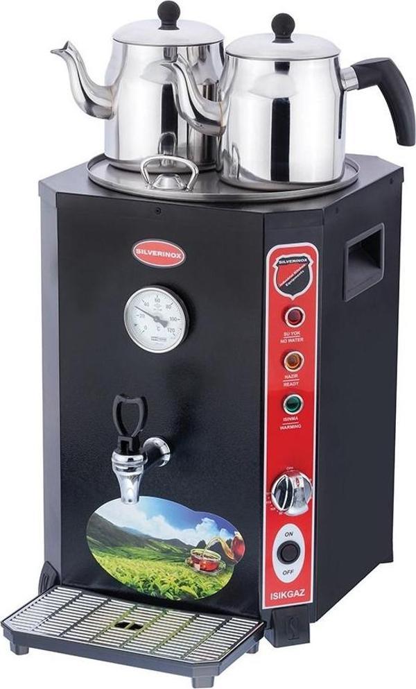 Işıkgaz Silver Elit Jumbo 13 Litre 2 Demlikli Çay Kazanı Makinesi - Image 1