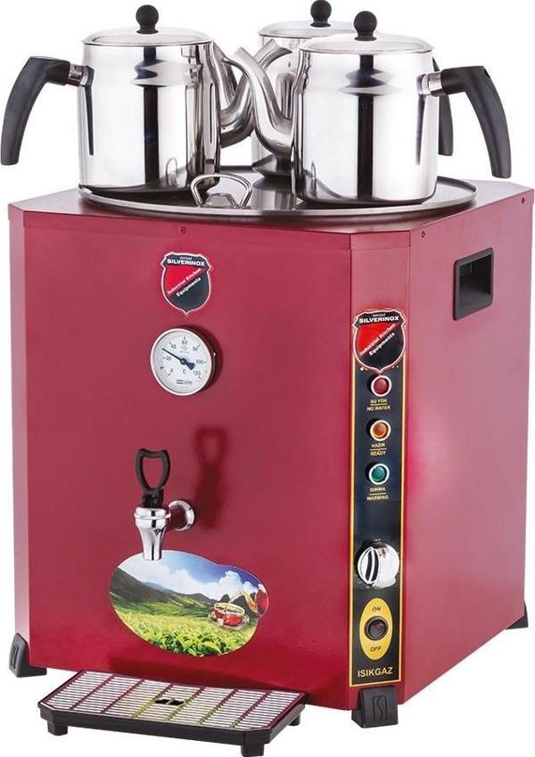 Işıkgaz Silver Elit Jumbo 36 Litre 3 Demlikli Çay Kazanı Makinesi - Image 1