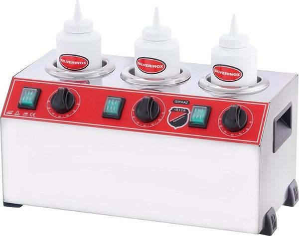 Işıkgaz Silver Elektrikli Üçlü Şişe Sosluk Isıtıcı - 3 Lü - Image 1
