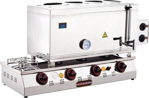 Işıkgaz Silver Lpg Tüp + Elektrikli 60 Litre 4 Demlikli Çay Kazanı - Image 1