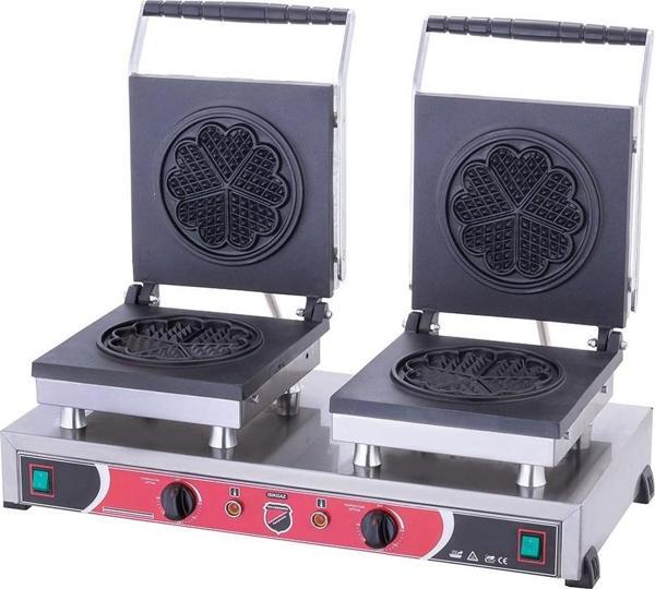 Işıkgaz Silver Endüstriyel Elektrikli 2 Li Çiçek Waffle Makinesi - Image 1