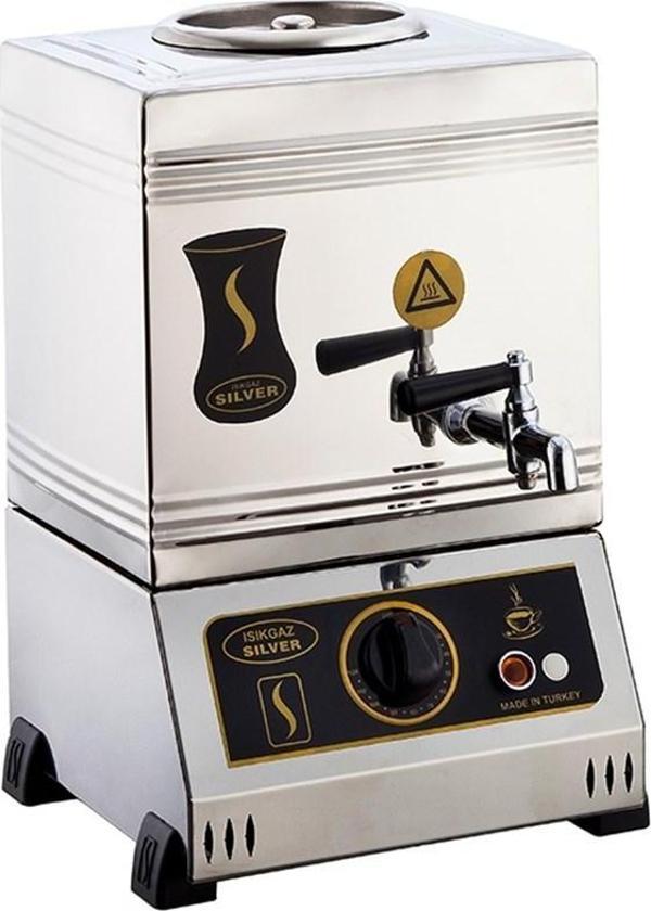 Işıkgaz Silver 15 Lik Elektrikli 10 Litre 1 Demlikli Çay Kazanı - Image 1