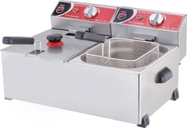 Işıkgaz Silver Endüstriyel Çiftli 5+5 Litre Elektrikli Fritöz - Image 1