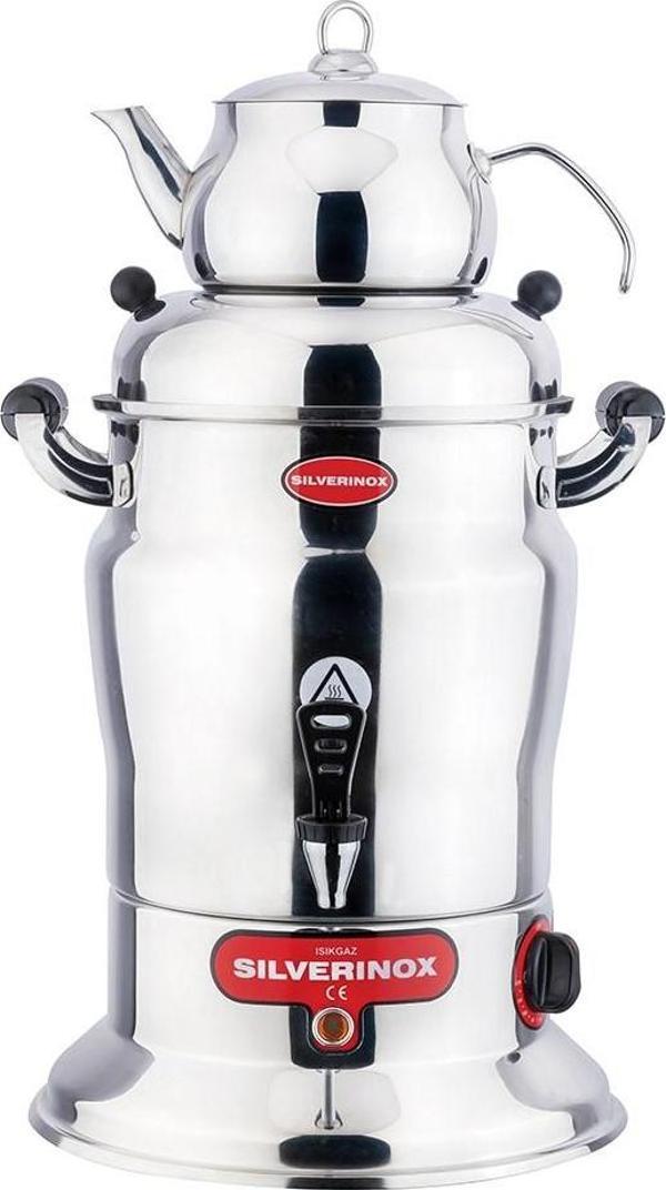 Işıkgaz Silver 7 Litre Tek Demlikli Çay Semaveri Otomatı Makinesi - Image 1