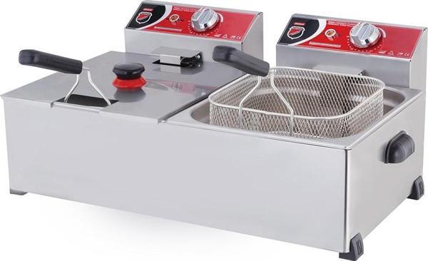 Işıkgaz Silver Endüstriyel Çiftli 8+8 Litre Elektrikli Fritöz - Image 1