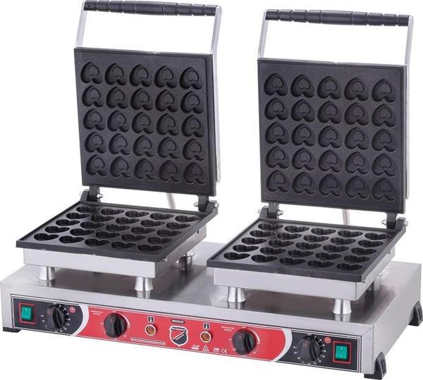 Işıkgaz Silver Elektrikli Çiftli Kalpli Bubble Waffle Makinesi - Image 1